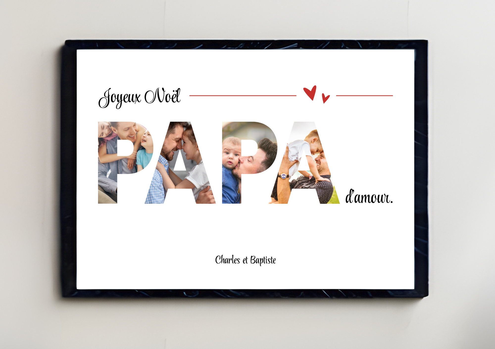 Affiche personnalisée "Joyeux Noël Papa"