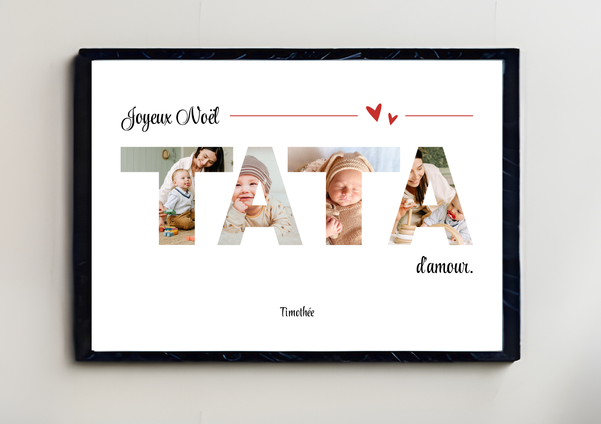 Affiche personnalisée "Joyeux Noël Tata"